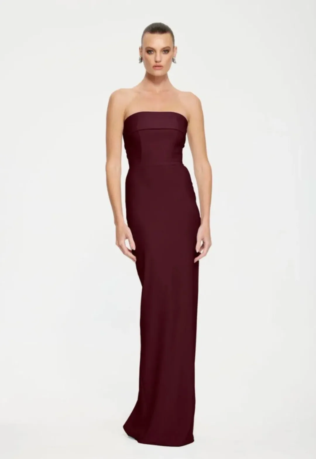 EFFIE KATS Monroe Gown Wine Size 10 (M) for rent on The Volte - main image