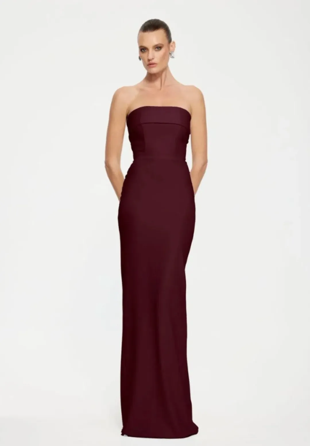 EFFIE KATS Monroe Gown Wine Size 10 (M) for rent on The Volte - main image