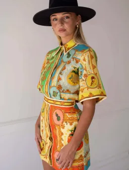 Alemais La Musica Mini Shirt Dress for rent on The Volte - image 2