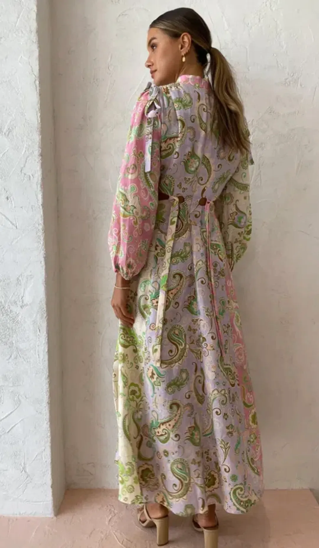 Alemais Marta Cutout Midi Dress In Multi Size 6 for rent on The Volte - main image