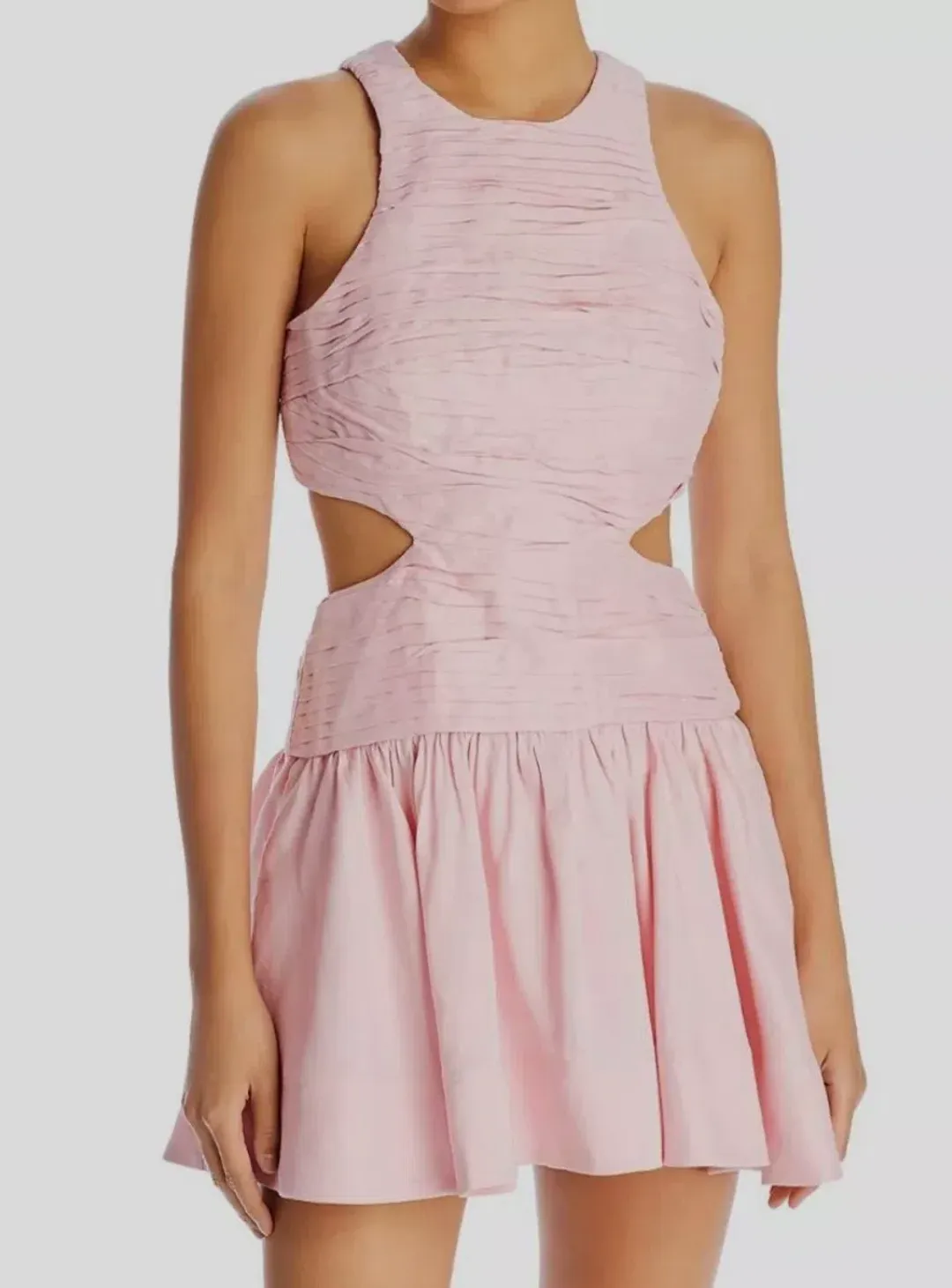 AJE Introspect Mini Pink Dress for rent on The Volte - main image