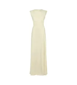 Odd Muse Drape Maxi Dress in Butter Cream Size AU 12 for rent on The Volte - image 4