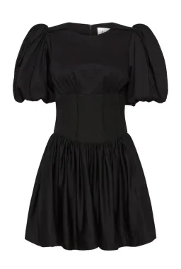 Aje Gianna Puff Sleeve Mini Dress in Black Size 4 for rent on The Volte - image 4
