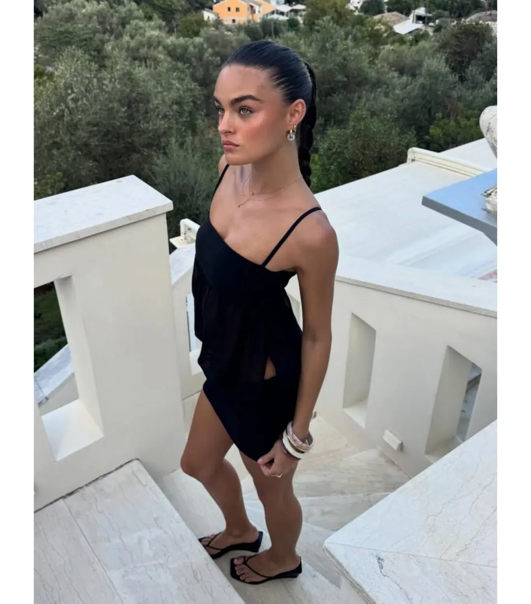 Ance Gria Romeo Mini Dress Black Size 10 for rent on The Volte - main image