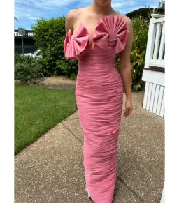 Rachel Gilbert Jensen Maxi Gown Pink Size 8 for rent on The Volte - image 3