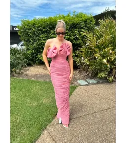 Rachel Gilbert Jensen Maxi Gown Pink Size 8 for rent on The Volte - image 1