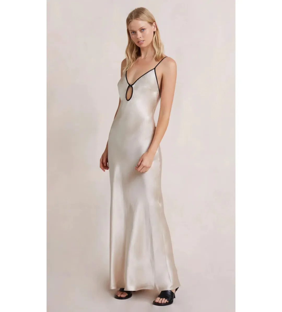 Bec & Bridge Kara Keyhole Dress in Sand Size AU10 for rent on The Volte - main image