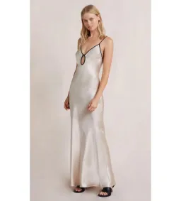 Bec & Bridge Kara Keyhole Dress in Sand Size AU10 for rent on The Volte - image 1