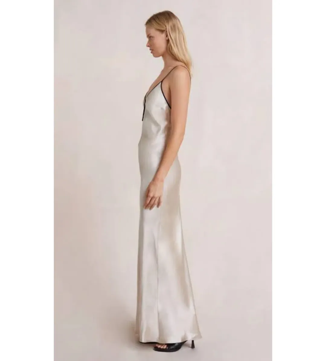 Bec & Bridge Kara Keyhole Dress in Sand Size AU10 for rent on The Volte - main image