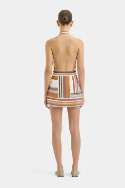 SIR the Label Caprera Wrap Halter Mini Dress Milazzo Stripe Size 1 for rent on The Volte - image 2