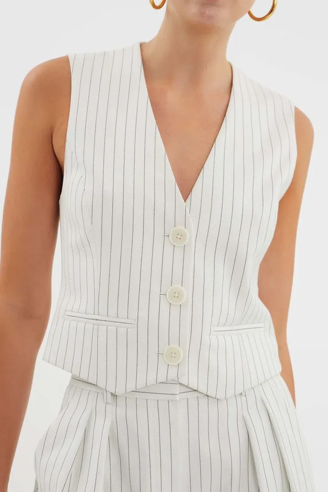 Rebecca Vallance Cedric Pinstriped Suit and Waistcoat for rent on The Volte - main image