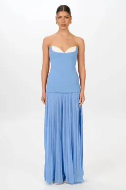 She is Olla Nicolette Maxi Dress in Cornflower Blue Size S / AU 8 for rent on The Volte - image 2