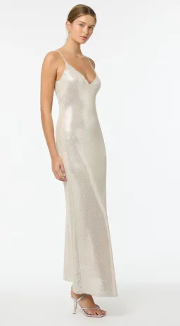 Manning Cartell High Voltage Slip Maxi Dress Nude Silver Size 6 for rent on The Volte - image 2