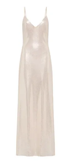 Manning Cartell High Voltage Slip Maxi Dress Nude Silver Size 6 for rent on The Volte - image 4