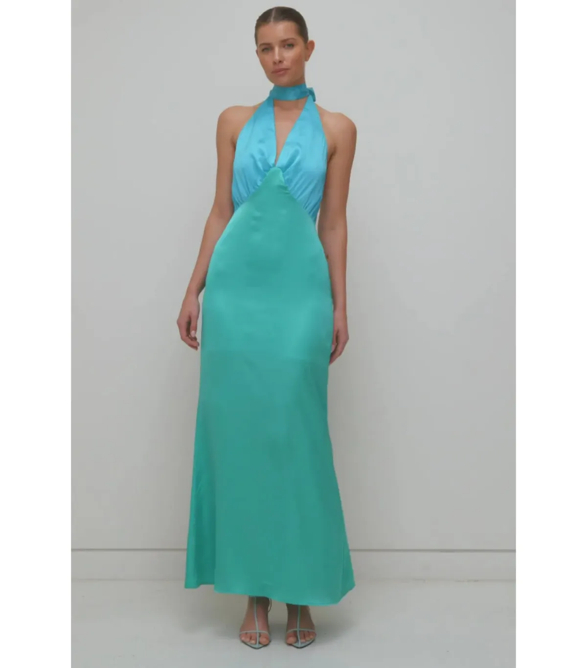 The Wolf Gang Oahu Slip Dress in Aquamarine Size S / AU 8 - Image 1