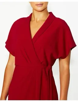 Anthea Crawford KATIA WRAP DRESS Red Size 18 for rent on The Volte - image 3