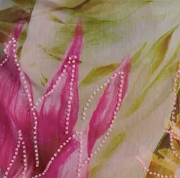 Jaded London Dahlia Hand-Beaded Backless Chiffon Maxi Dress in Rosa for rent on The Volte - image 5