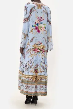 Camilla Lace Up Dress With Tiered Hem Floraful Size XS (8) for rent on The Volte - image 3