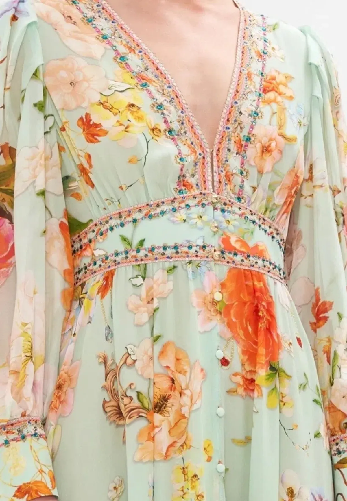 Camilla Long Button Dress Talk The Walk Size XL (16) - Image 3