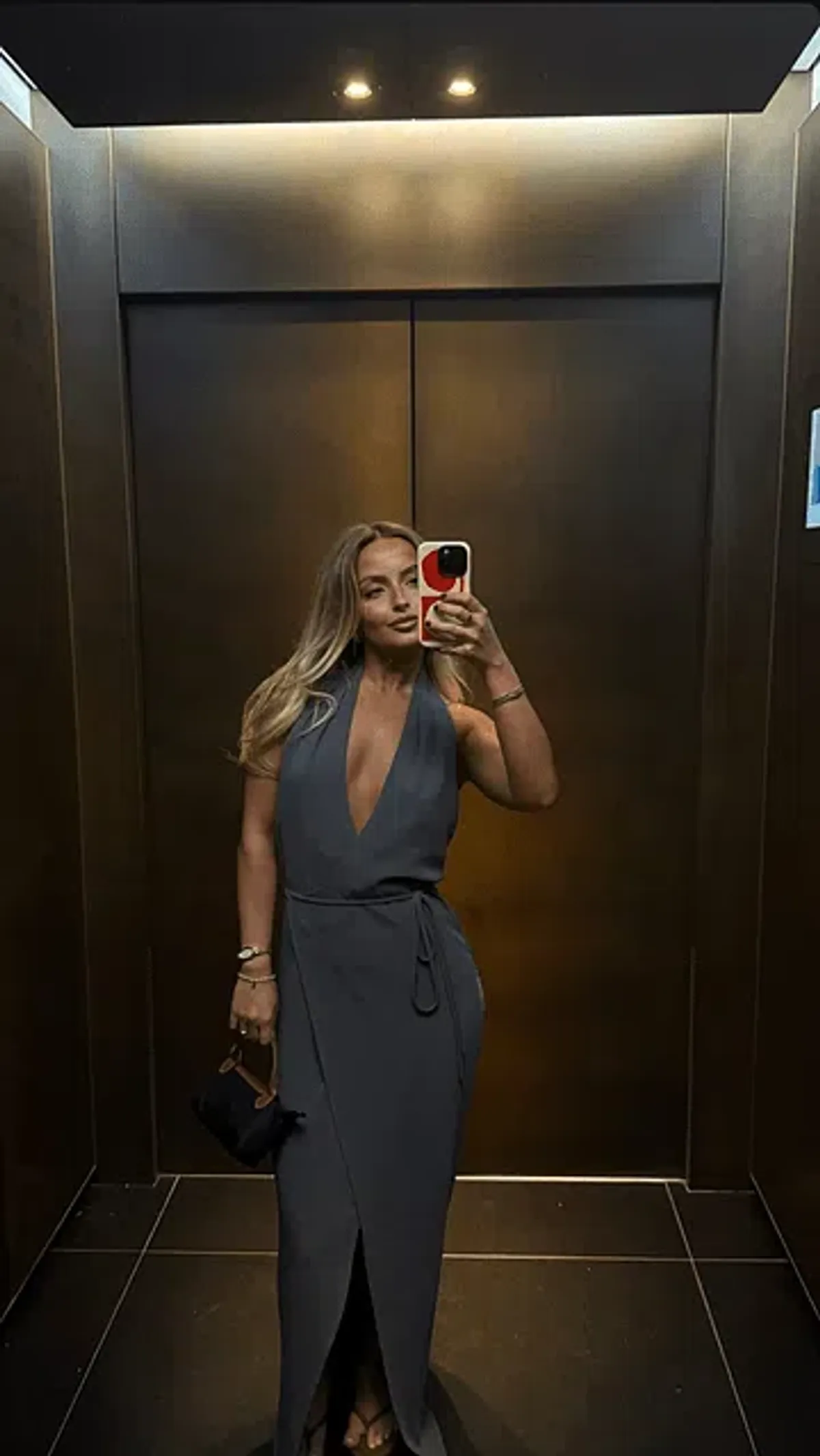 Henne Vida Dress in Slate - Size 10 for rent on The Volte - main image