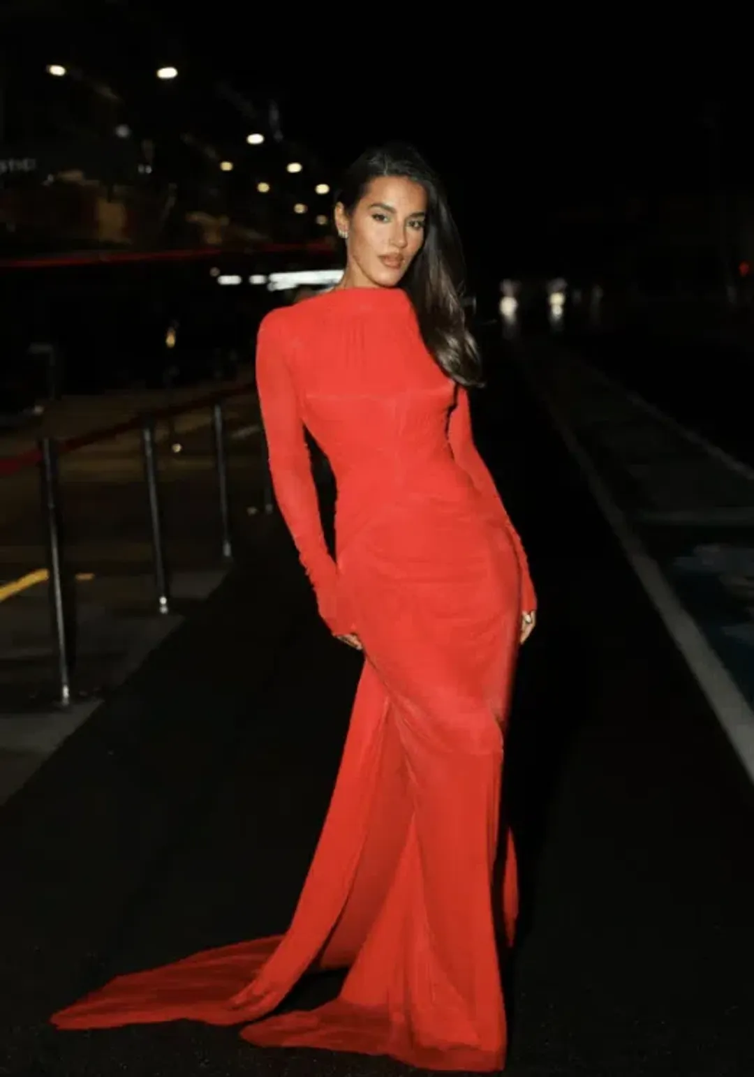 Effie Kats Monaco Gown Red Size 8/S for rent on The Volte - main image