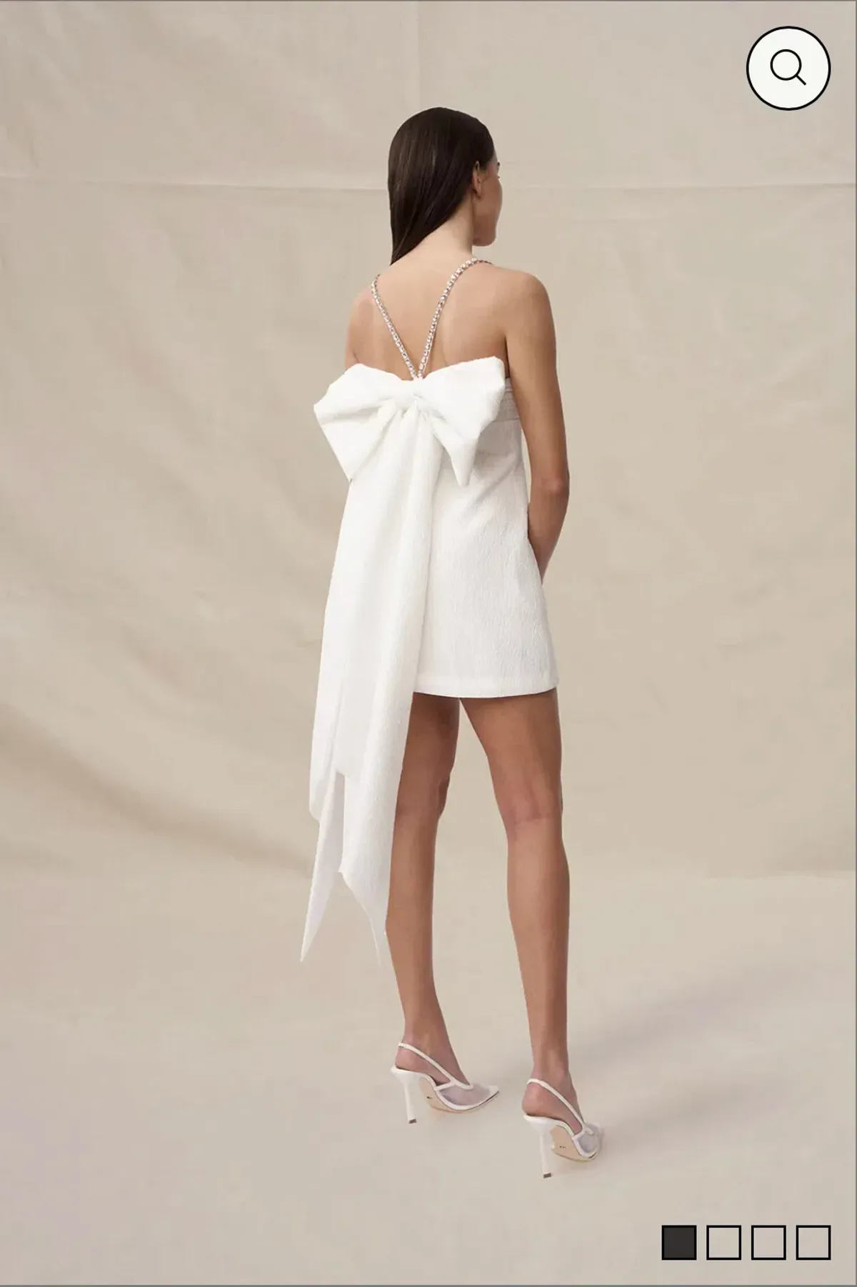 By Johnny Brooklyn Bow Back Mini Dress Size 10 - Image 4