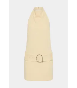 Sir the Label Sabina Belted Mini Dress in Butter Size 8 for rent on The Volte - image 4