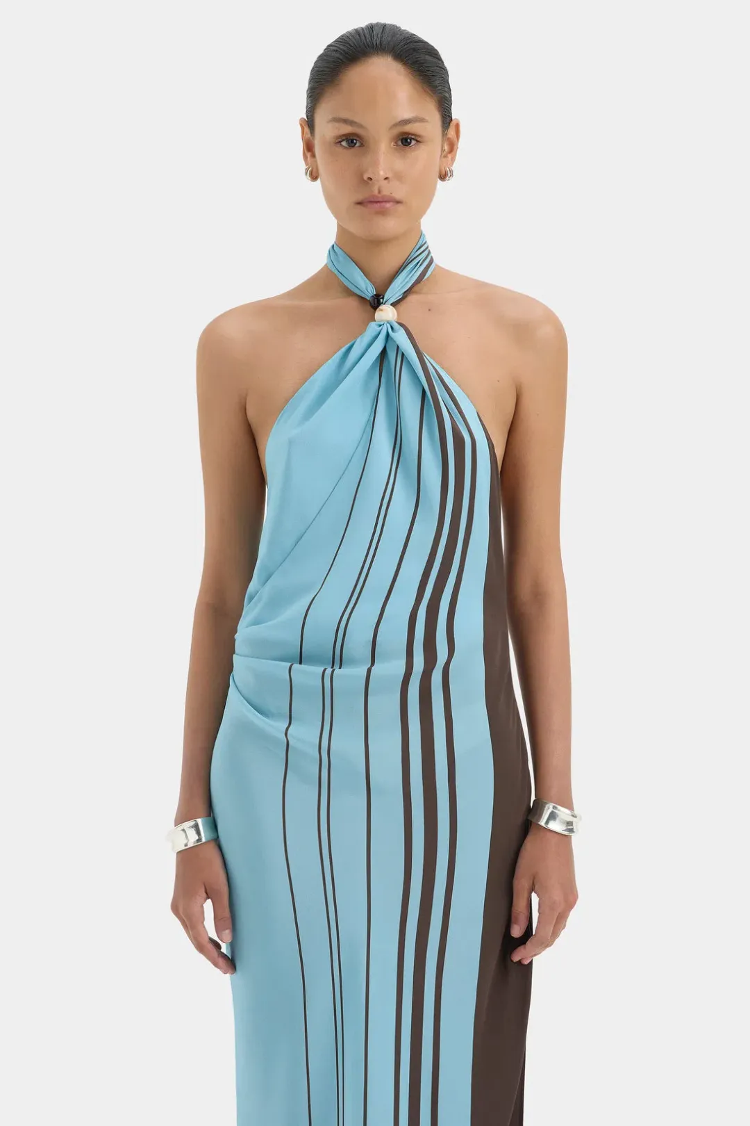 Sir Rioja Halter Scarf Maxi Dress-1 for rent on The Volte - main image