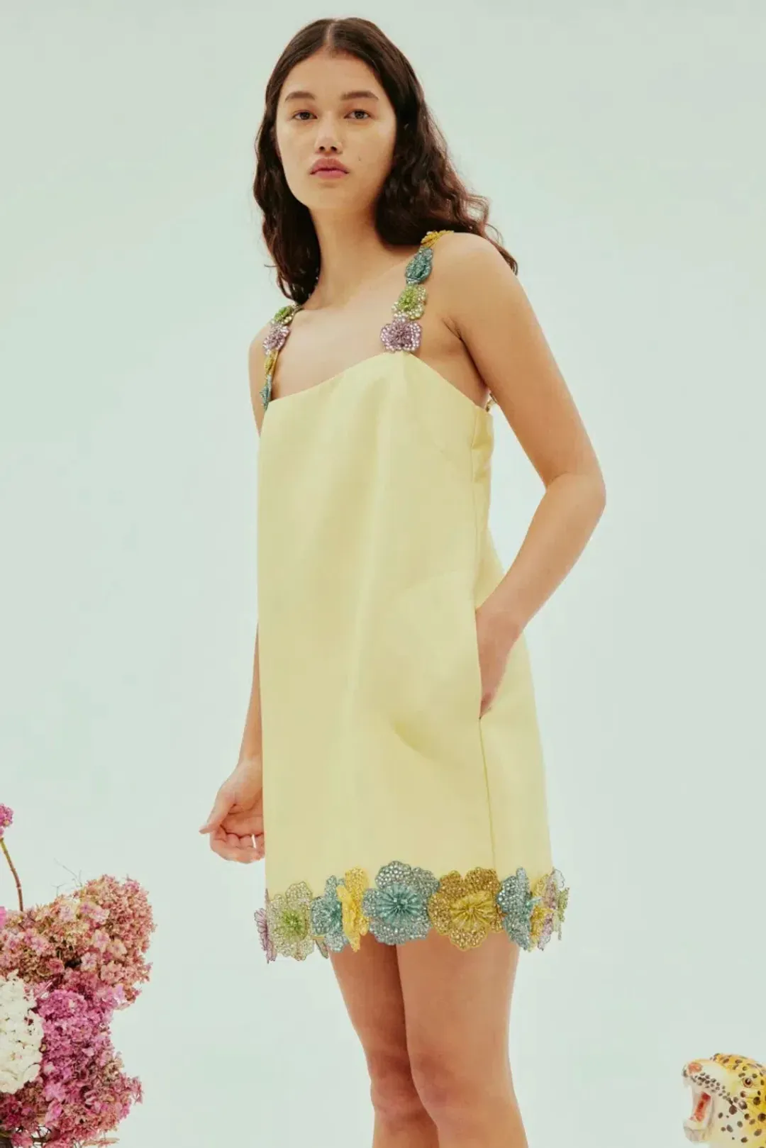 Alemais Lolita Mini Dress Yellow Size 12 for rent on The Volte - main image