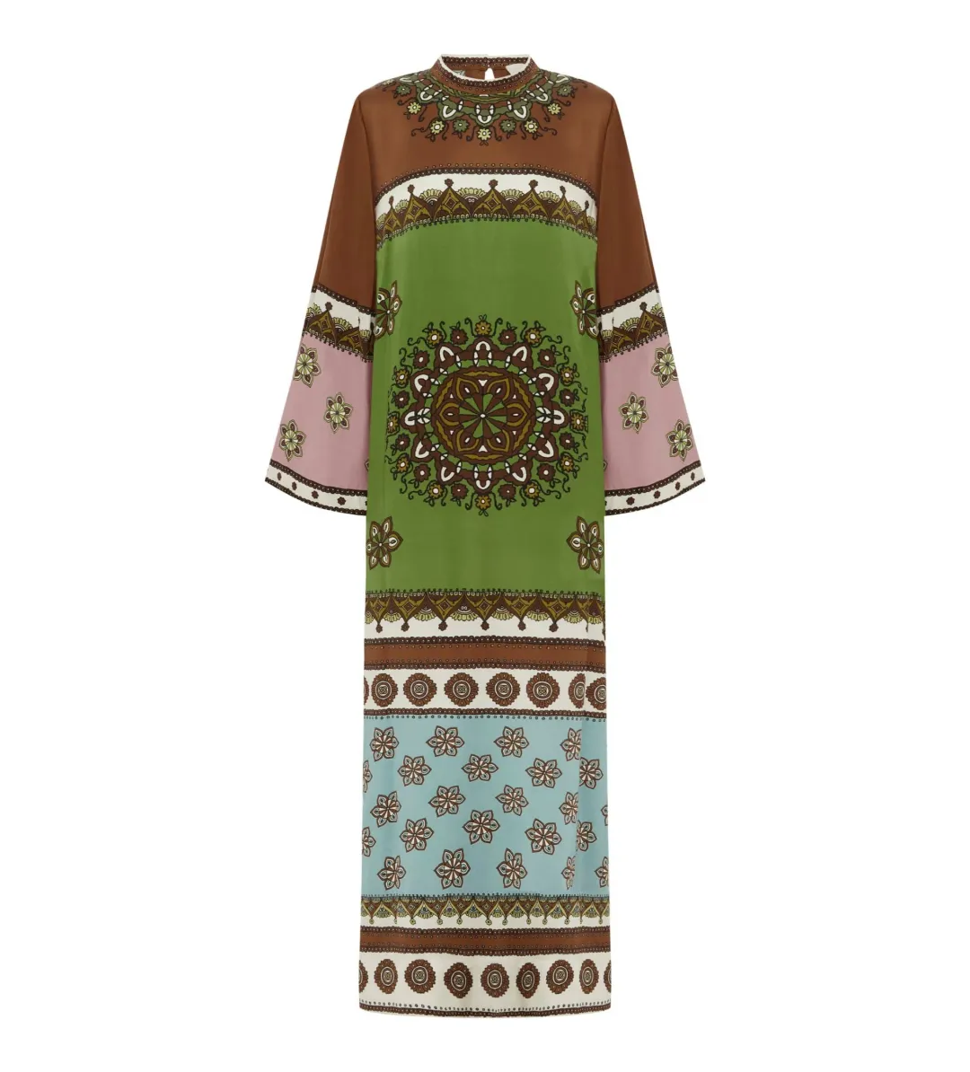 Alémais Contina Silk Midi Dress Multi Size 10 for rent on The Volte - main image