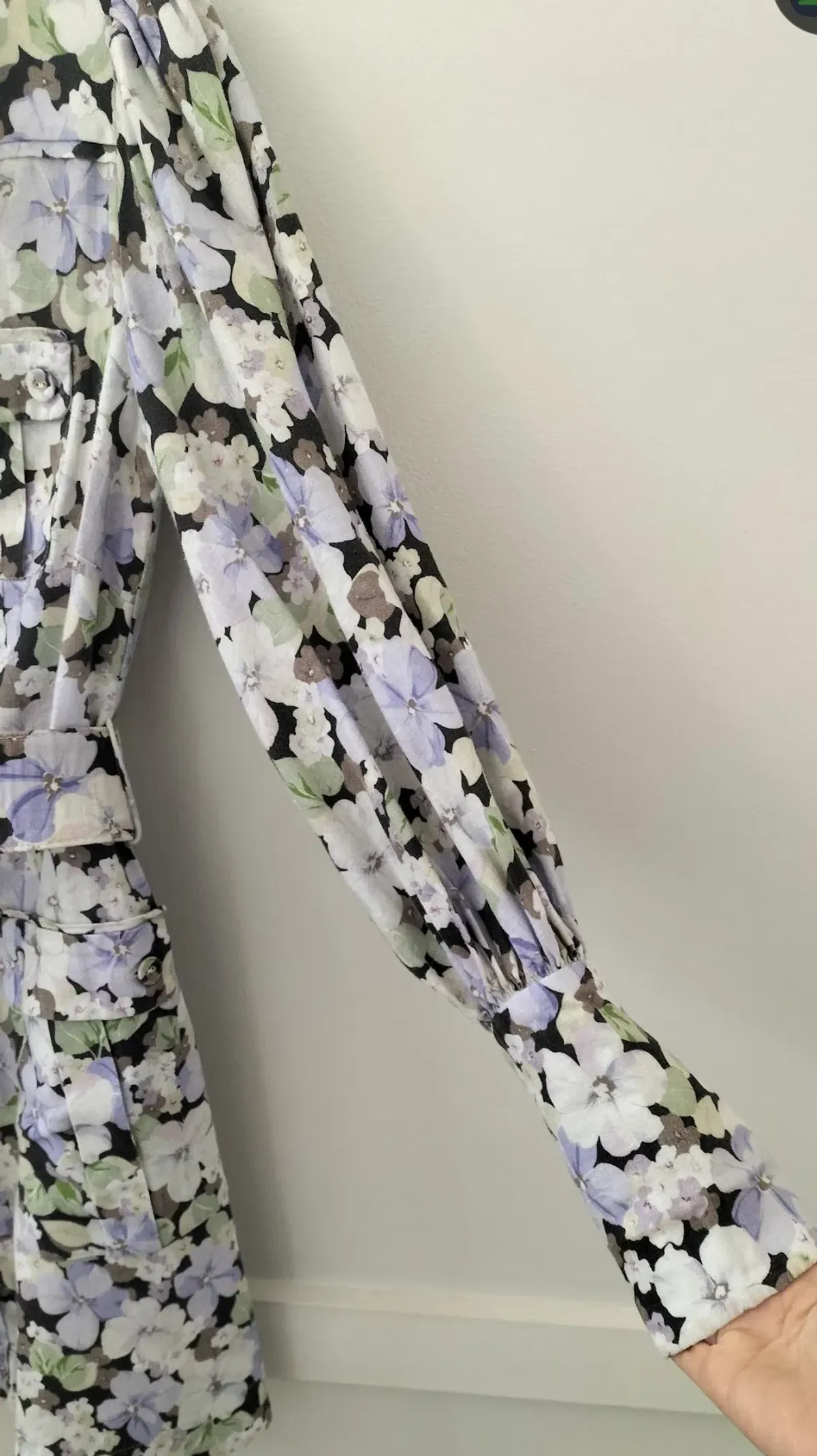 Zimmermann Ninety Six Shirt Dress Pansy prints Size 0 AU8 US 4 IT 40 FR 36 - Image 10