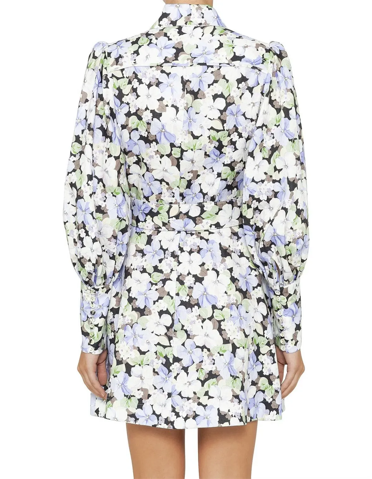 Zimmermann Ninety Six Shirt Dress Pansy prints Size 0 AU8 US 4 IT 40 FR 36 - Image 2