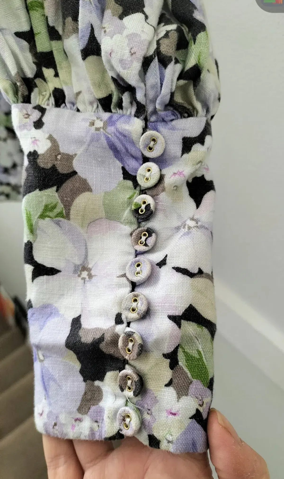 Zimmermann Ninety Six Shirt Dress Pansy prints Size 0 AU8 US 4 IT 40 FR 36 - Image 11