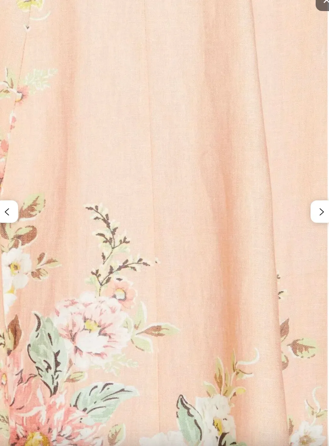 Floral-print linen midi dress for rent on The Volte - main image