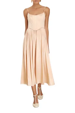 Zimmermann Silk Corset Nude Dress for rent on The Volte - image 1