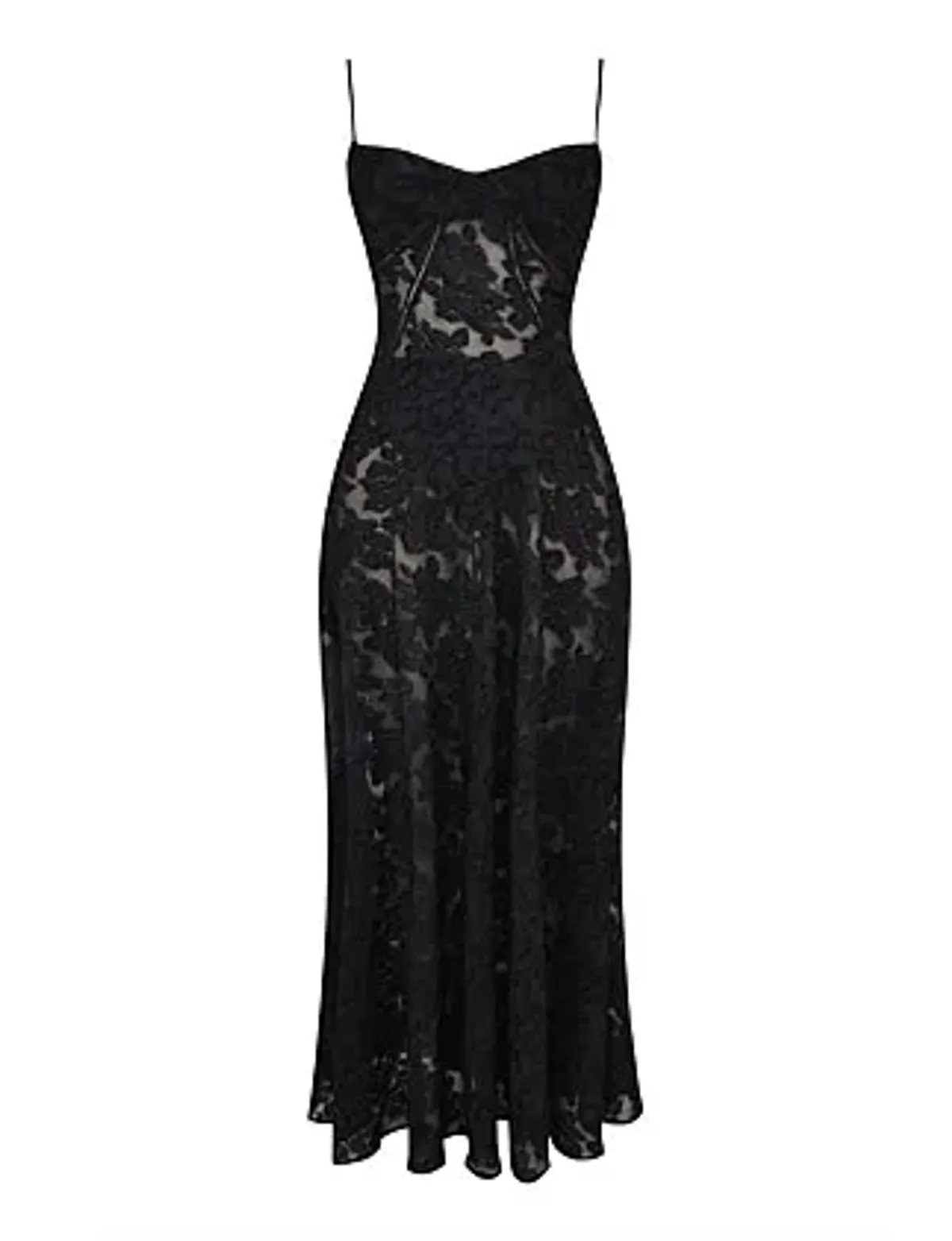 House Of Cb Seren Lace-Up Back Maxi Dress Black Size 10 - Image 1