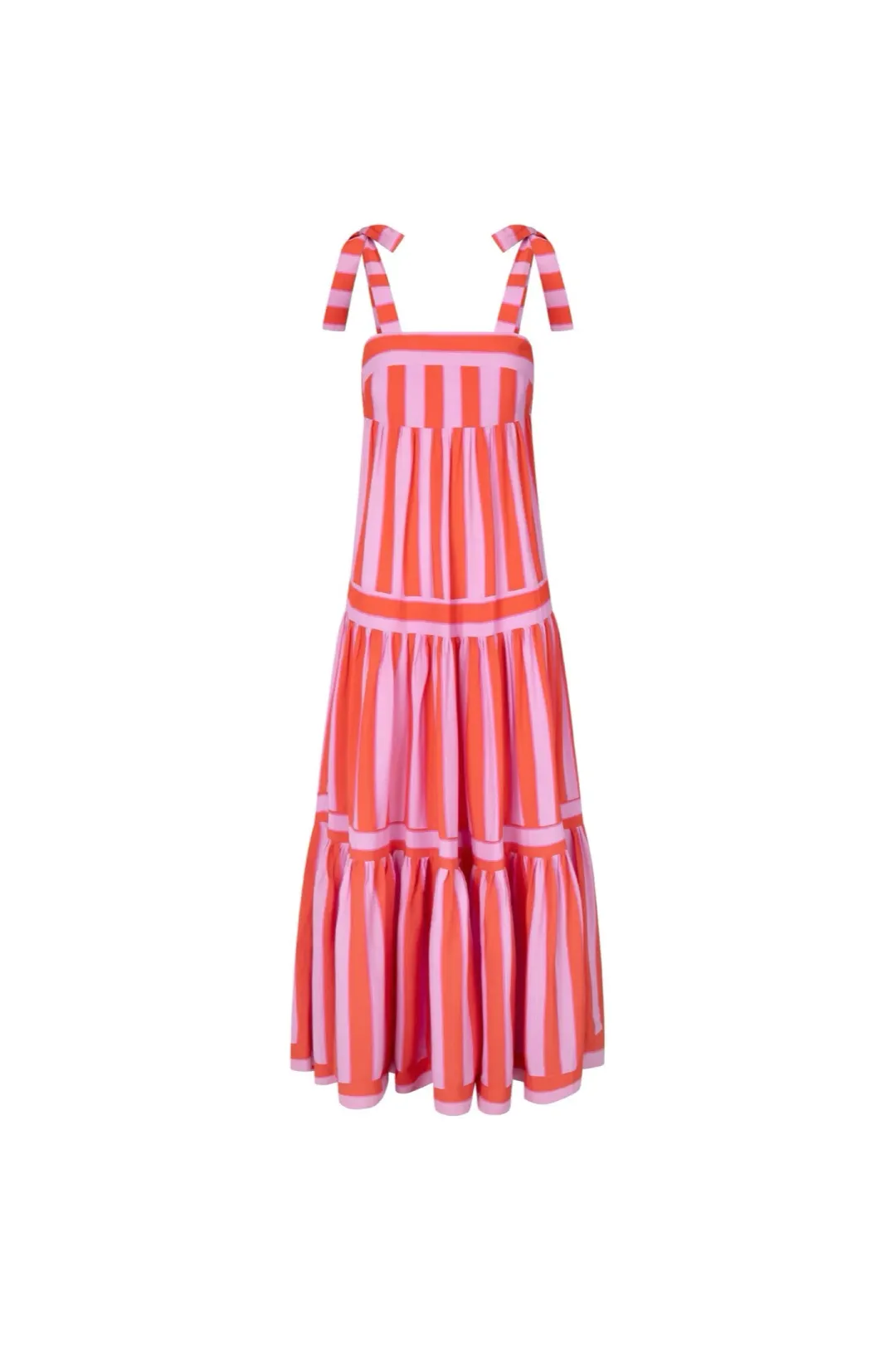 Mister Zimi Bella Maxi Dress Pink Red Stripe Size 12 L Large Gelato for rent on The Volte - main image