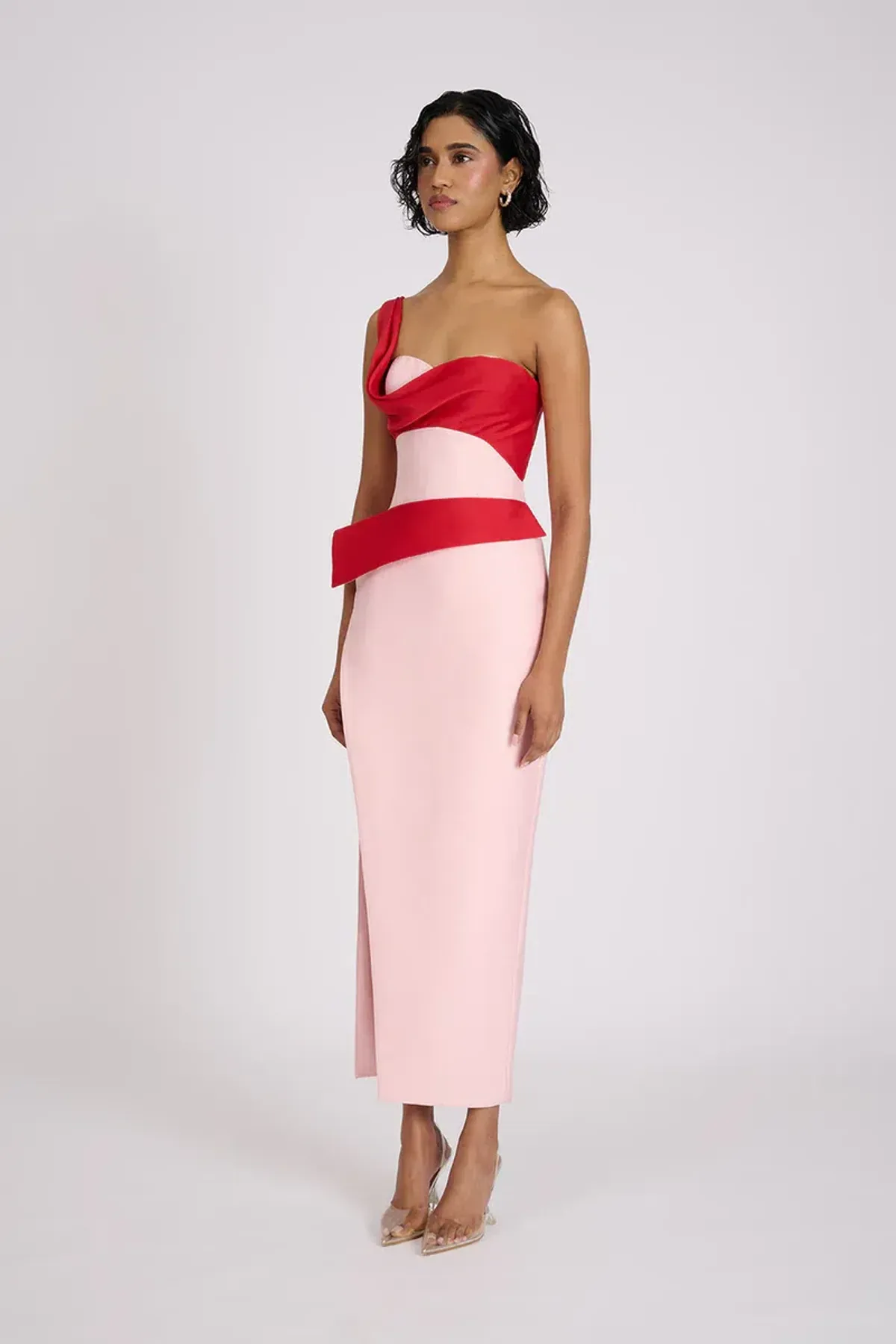 ELIYA THE LABEL CARTIA MIDI DRESS PINK/RED SIZE XS / AU6 - Image 6
