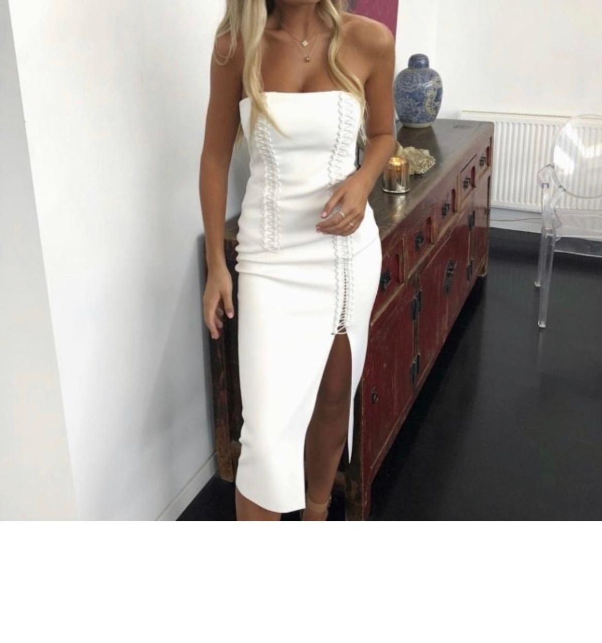 Dion Lee Laced coil bustier dress white size 8 - Image 2