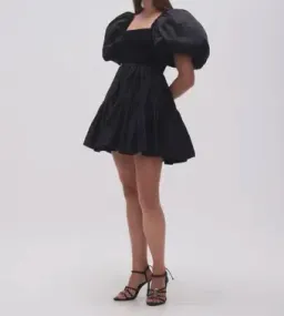 Aje Casa Black Puff Sleeve Mini Dress size 14 for rent on The Volte - image 7