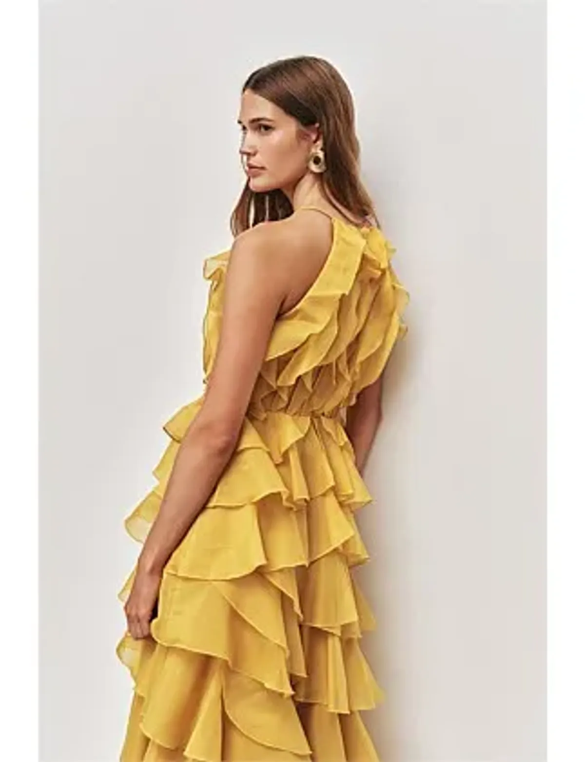 Aje Cleo Gown Chartreuse Size 12 - Image 4