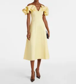 Leo Lin yellow Annie midi dress - Size 14 for rent on The Volte - image 2