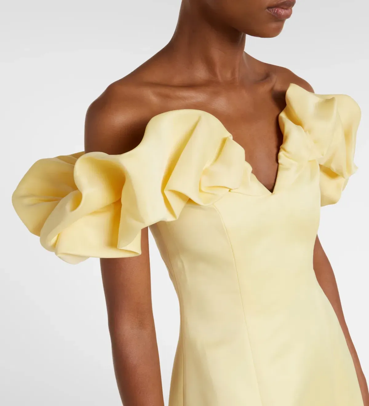 Leo Lin yellow Annie midi dress - Size 14 for rent on The Volte - main image