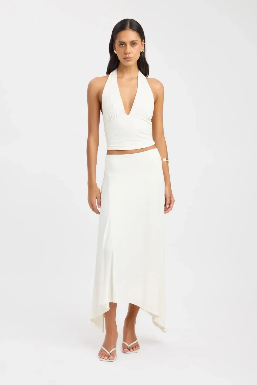 Kookai Zali Skirt & Leni Top in Coconut Milk size 6 for rent on The Volte - main image
