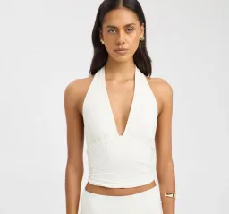 Kookai Zali Skirt & Leni Top in Coconut Milk size 6 for rent on The Volte - image 4