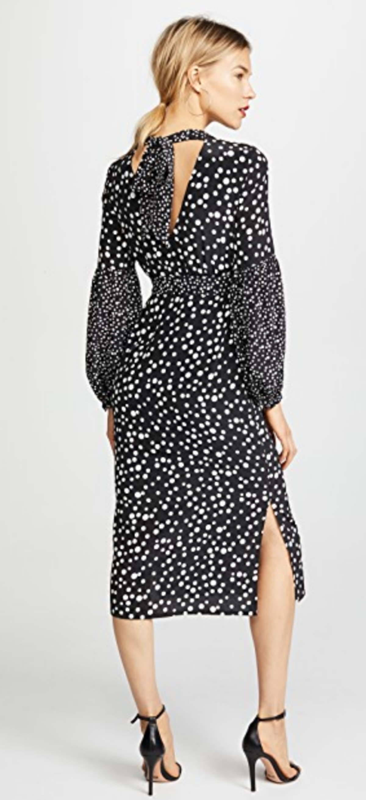 Rixo of London Black and White Spot Dress - Image 4