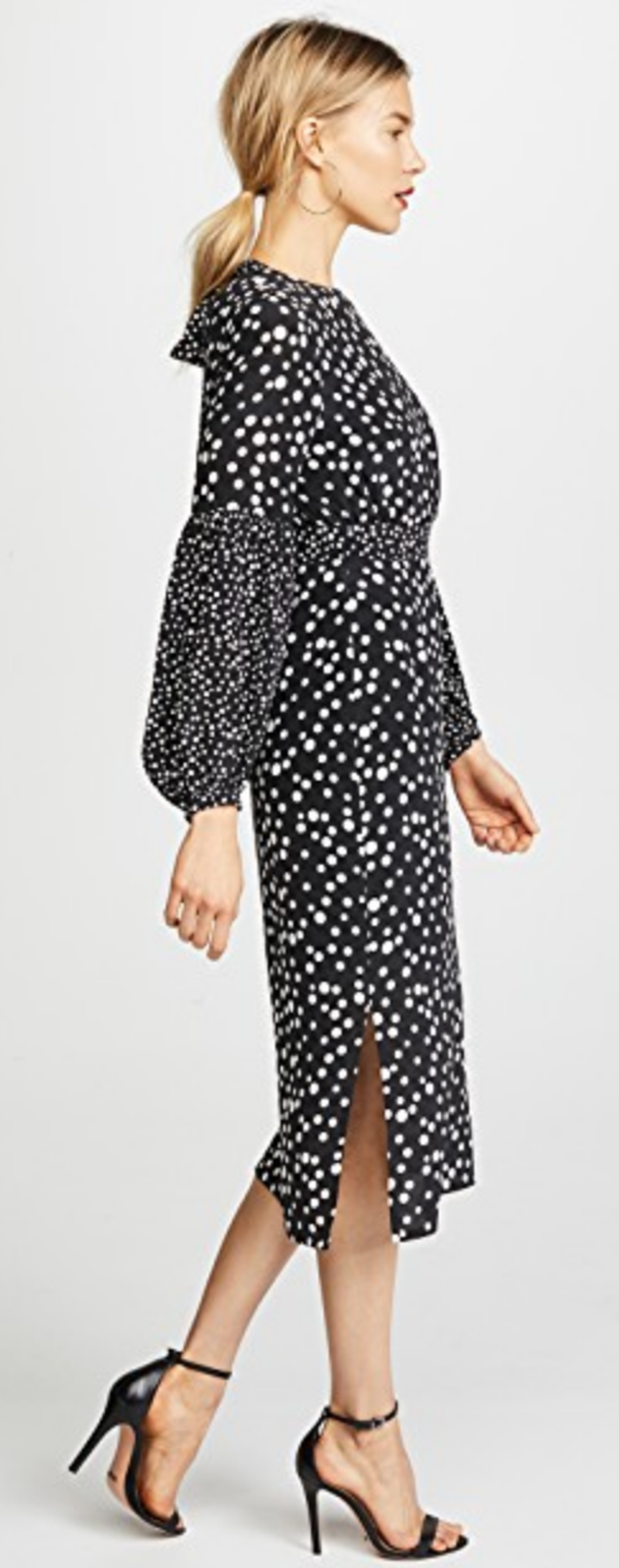 Rixo of London Black and White Spot Dress - Image 3