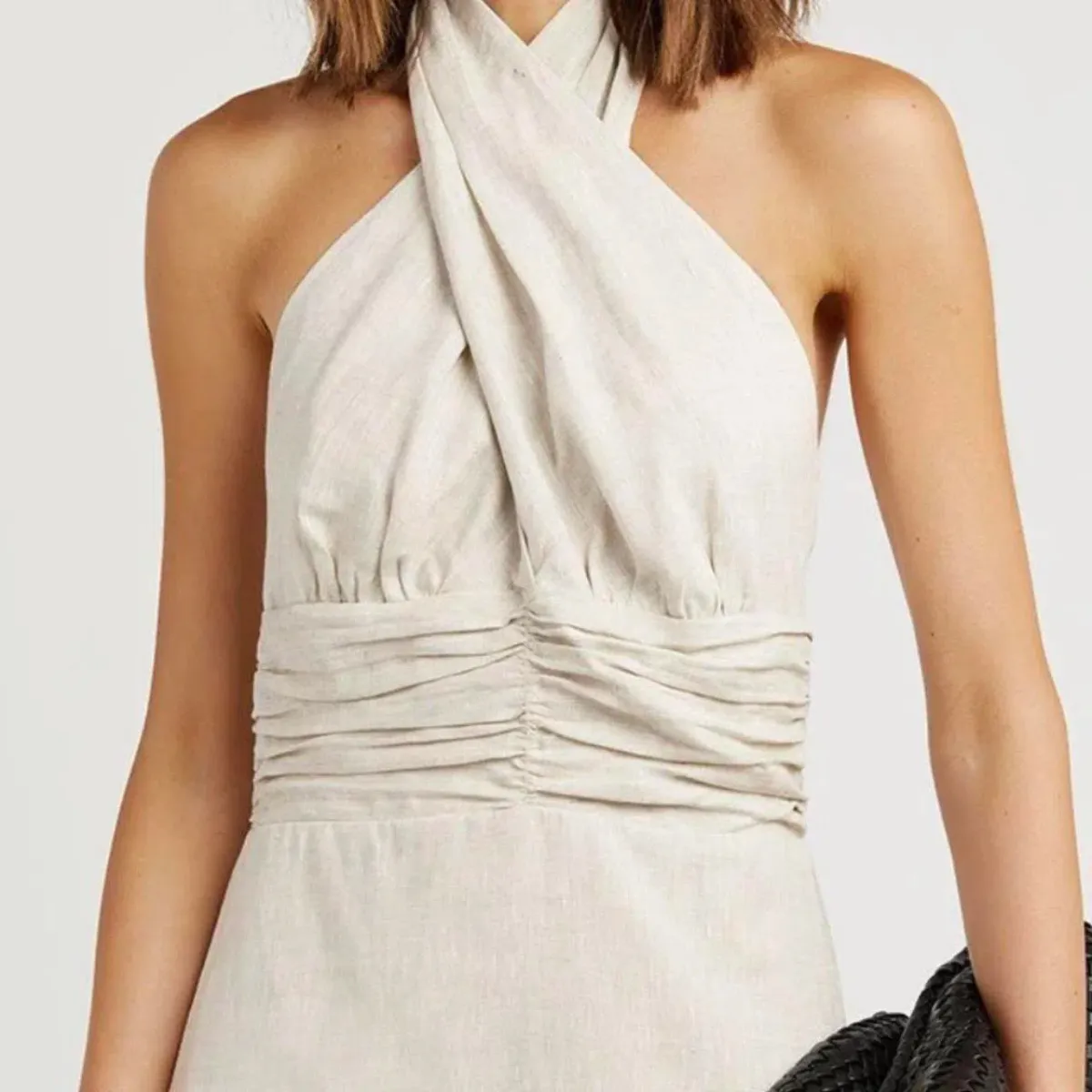 Dissh Halter Linen Midi Size 6 - Image 3