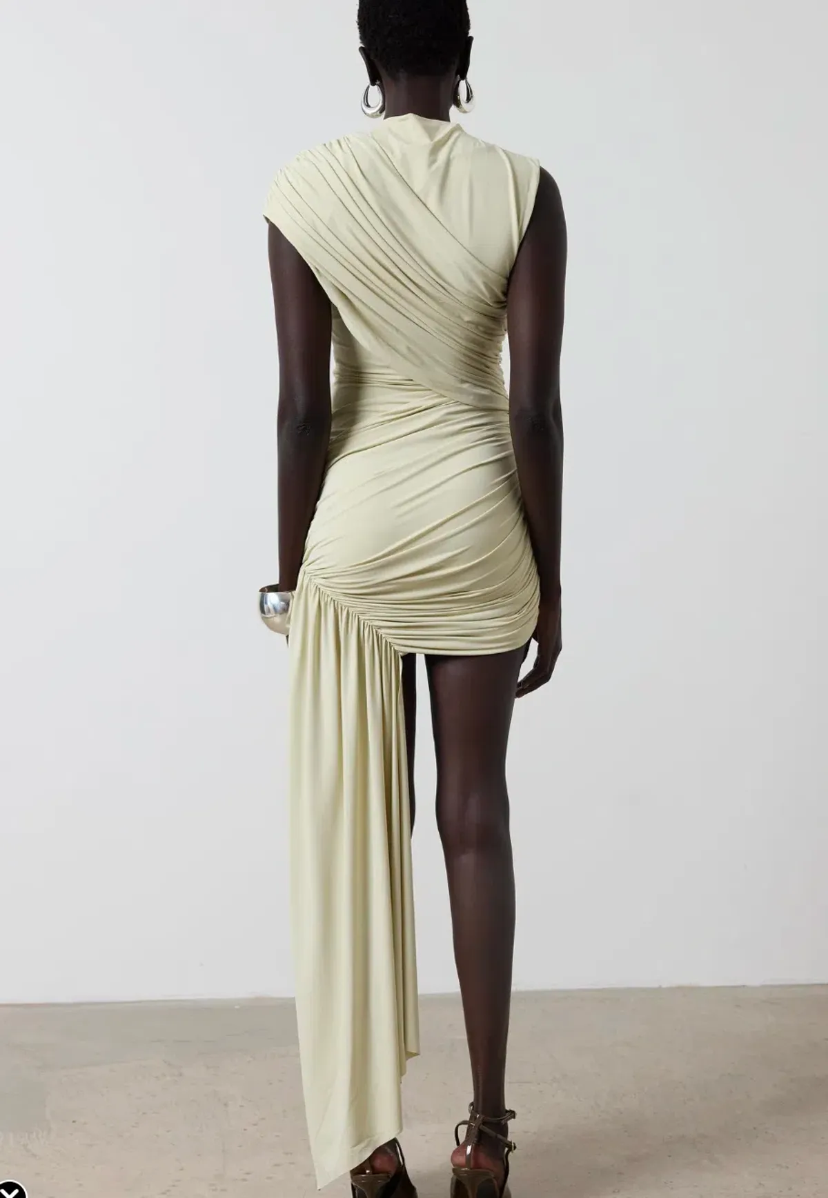 DE LA VALI RAVENNA MINI DRESS IN BUTTERCREAM SPANDEX JERSEY AU 6 - Image 2