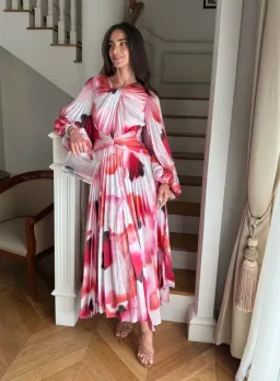 ACLER DAILLEY MIDI DRESS in RED/WHITE AU 16 for rent on The Volte - image 1